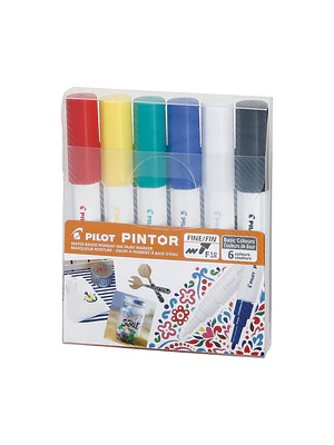 PINTOR SET CLÁSICOS PUNTA FINA (6 UNIDADES)