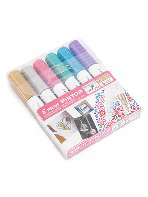PINTOR SET METALIZADO PUNTA EXTRA FINA (6 UNIDADES)
