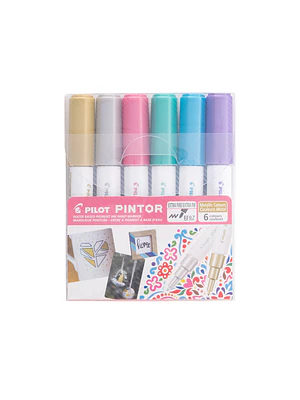 PINTOR SET METALIZADO PUNTA EXTRA FINA (6 UNIDADES)