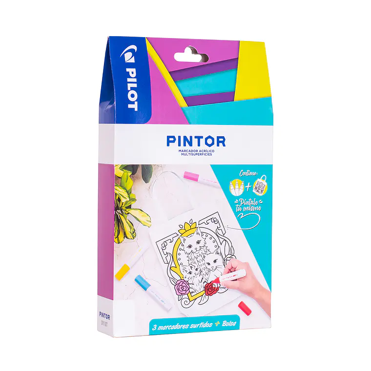 BOLSA GATITOS + 3 PINTOR 1
