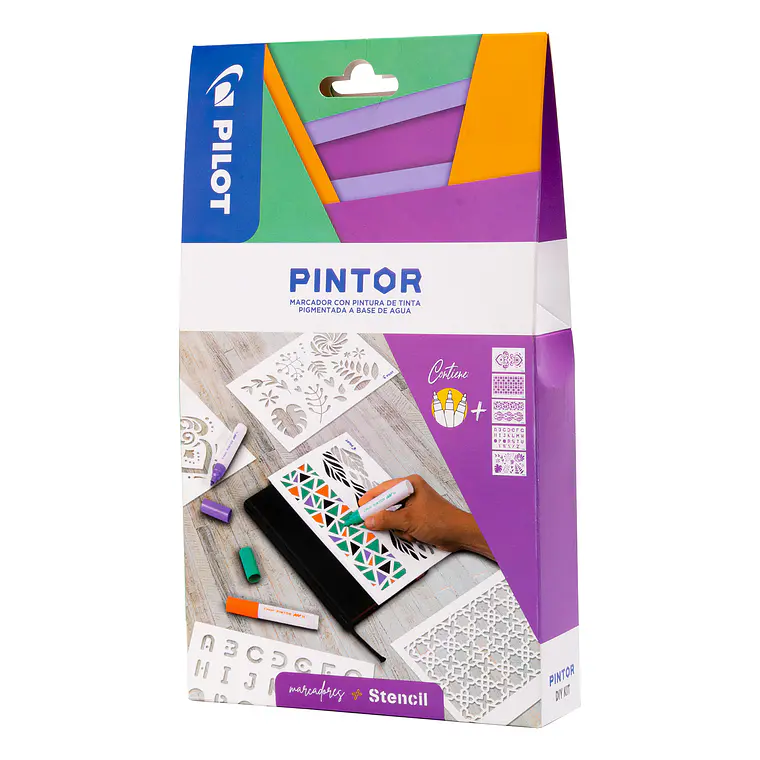 SET PINTOR + STENCIL 2
