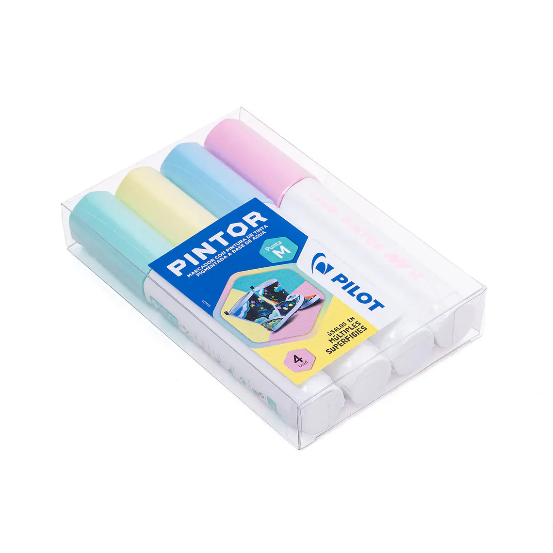 PINTOR SET PASTEL PUNTA MEDIA (4 UNIDADES) 2