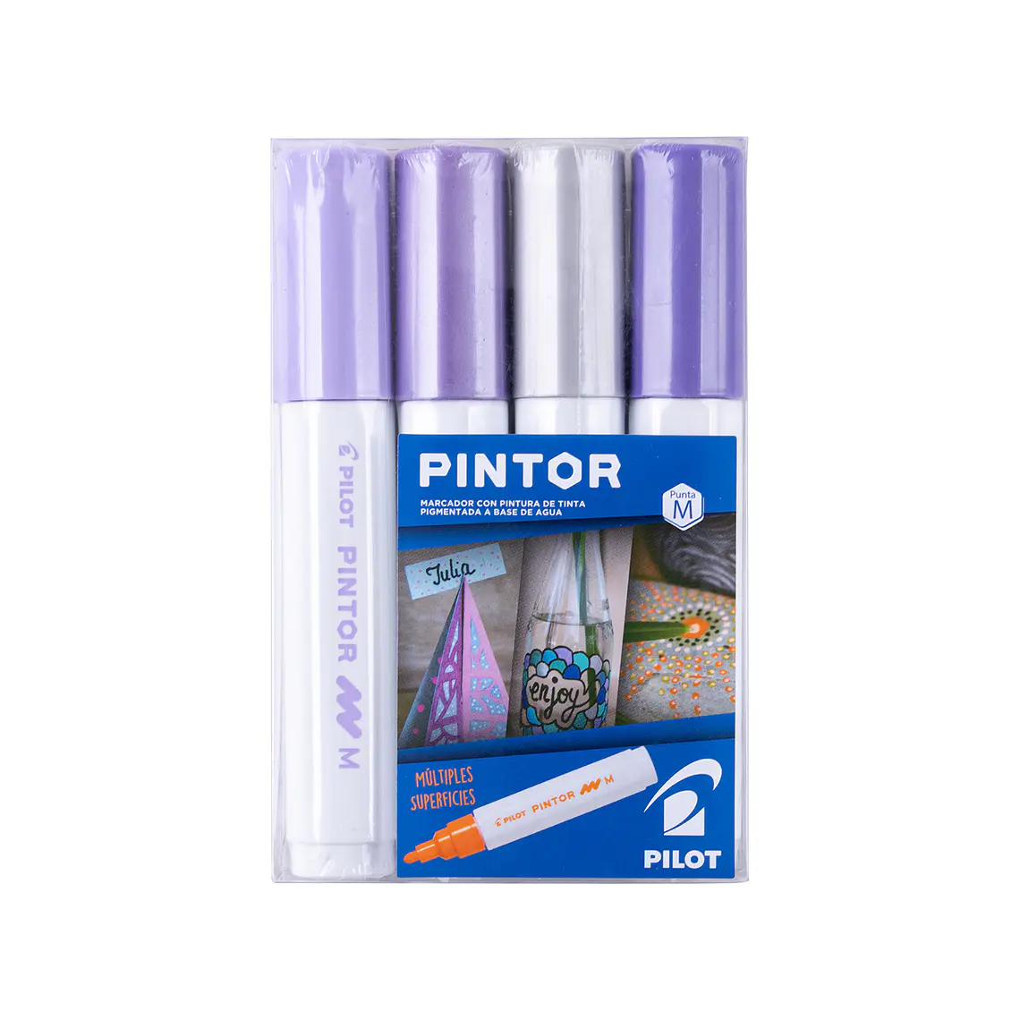 PINTOR SET METALIZADO PUNTA MEDIA (4 UNIDADES) 1