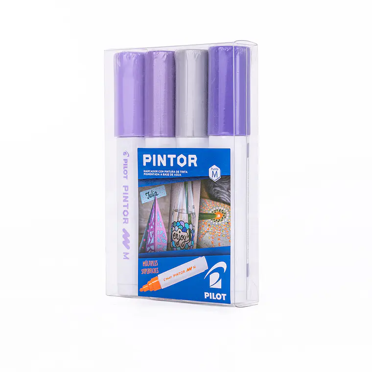 PINTOR SET METALIZADO PUNTA MEDIA (4 UNIDADES) 3