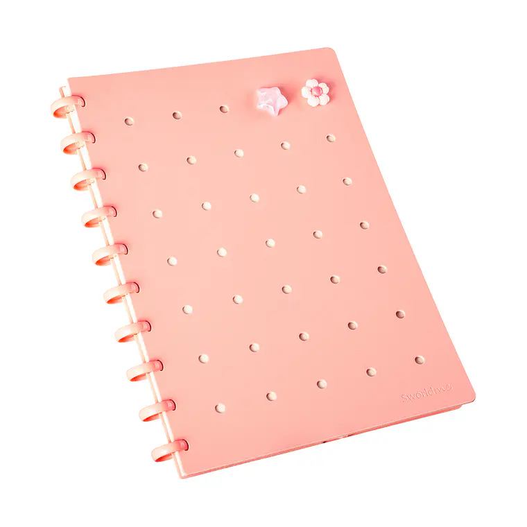 CUADERNO C/ PINES ANILLADO B5 ROSADO (20 x 26 x 2,2 cm) 3