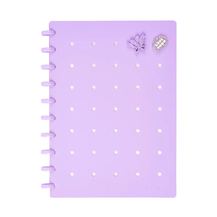 CUADERNO C/ PINES ANILLADO B5 MORADO (20 x 26 x 2,2 cm) 1