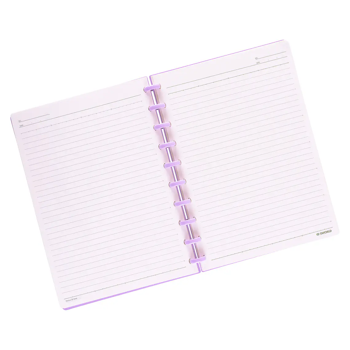 CUADERNO C/ PINES ANILLADO B5 MORADO (20 x 26 x 2,2 cm) 2