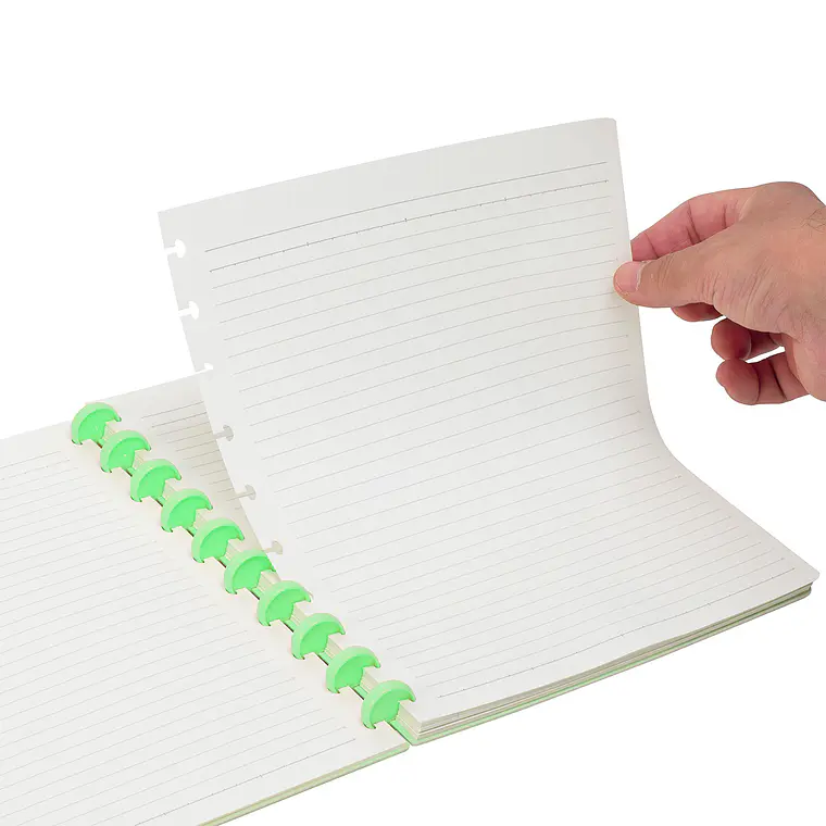 CUADERNO C/ PINES ANILLADO B5 VERDE AGUA (20 x 26 x 2,2 cm) 4