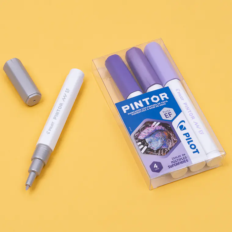 PINTOR SET METALIZADO PUNTA EXTRA FINA (4 UNIDADES) 5