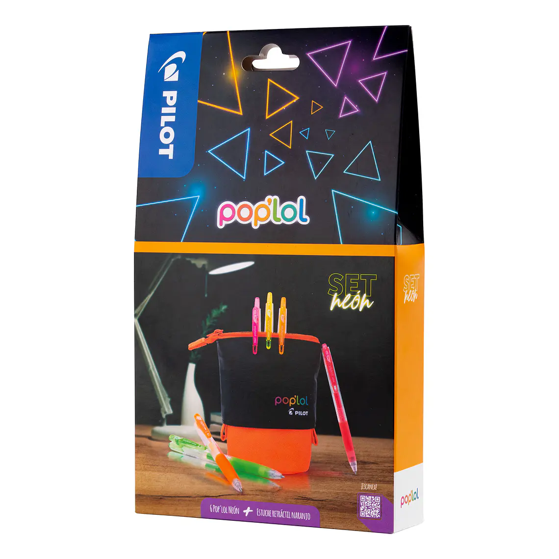 POP´LOL GEL 0.7 C/ESTUCHE RETRÁCTIL NARANJO (6 UNIDADES) 1
