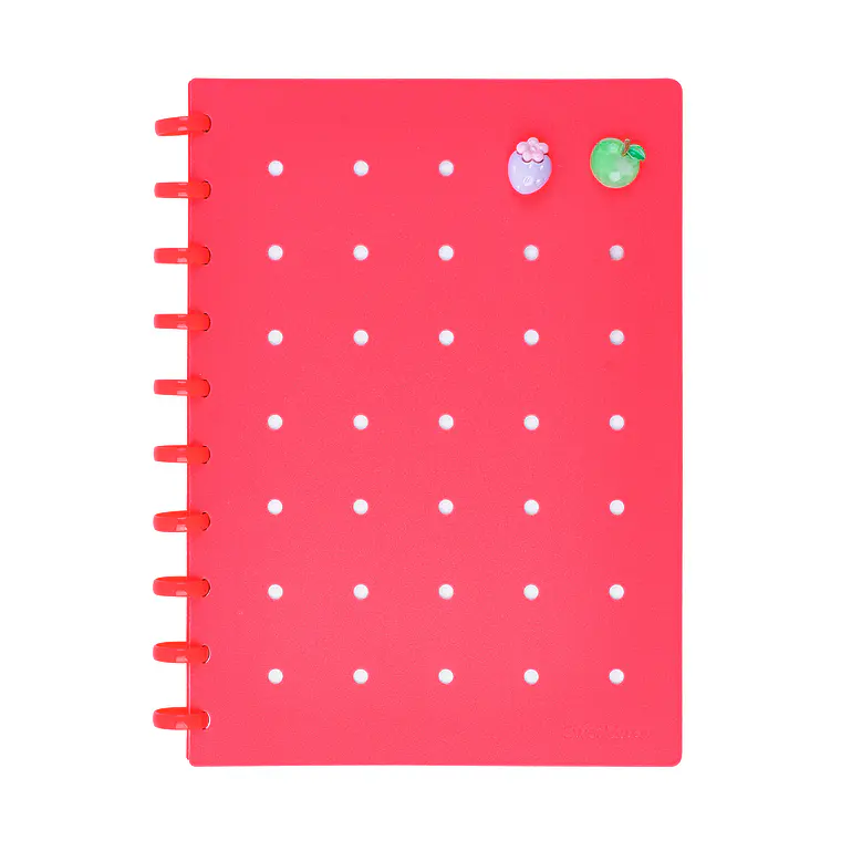 CUADERNO C/ PINES ANILLADO B5 FUCSIA (20 x 26 x 2,2 cm) 1