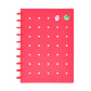 CUADERNO C/ PINES ANILLADO B5 FUCSIA (20 x 26 x 2,2 cm) - Miniatura 1