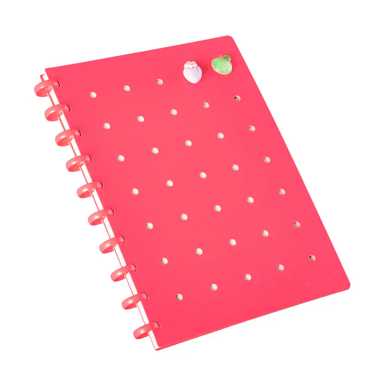 CUADERNO C/ PINES ANILLADO B5 FUCSIA (20 x 26 x 2,2 cm) 3
