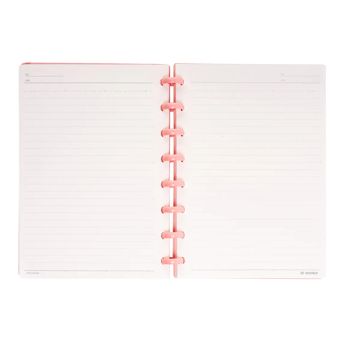 CUADERNO A5 CELESTE CON TEXTURA ROSADO (20 x 26 x 2,2 cm) 3