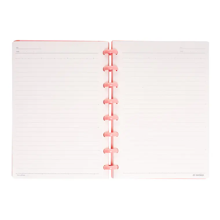 CUADERNO A5 CELESTE CON TEXTURA ROSADO (20 x 26 x 2,2 cm) 3