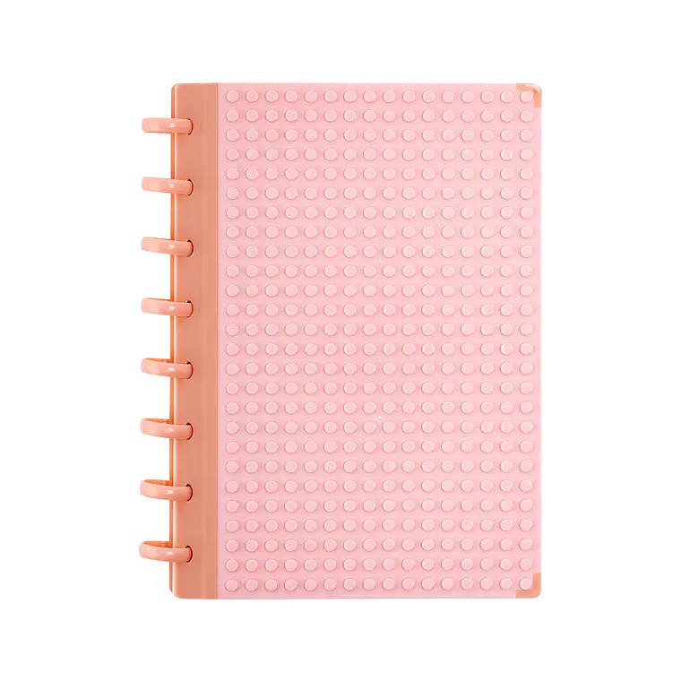 CUADERNO A5 CELESTE CON TEXTURA ROSADO (20 x 26 x 2,2 cm) 4