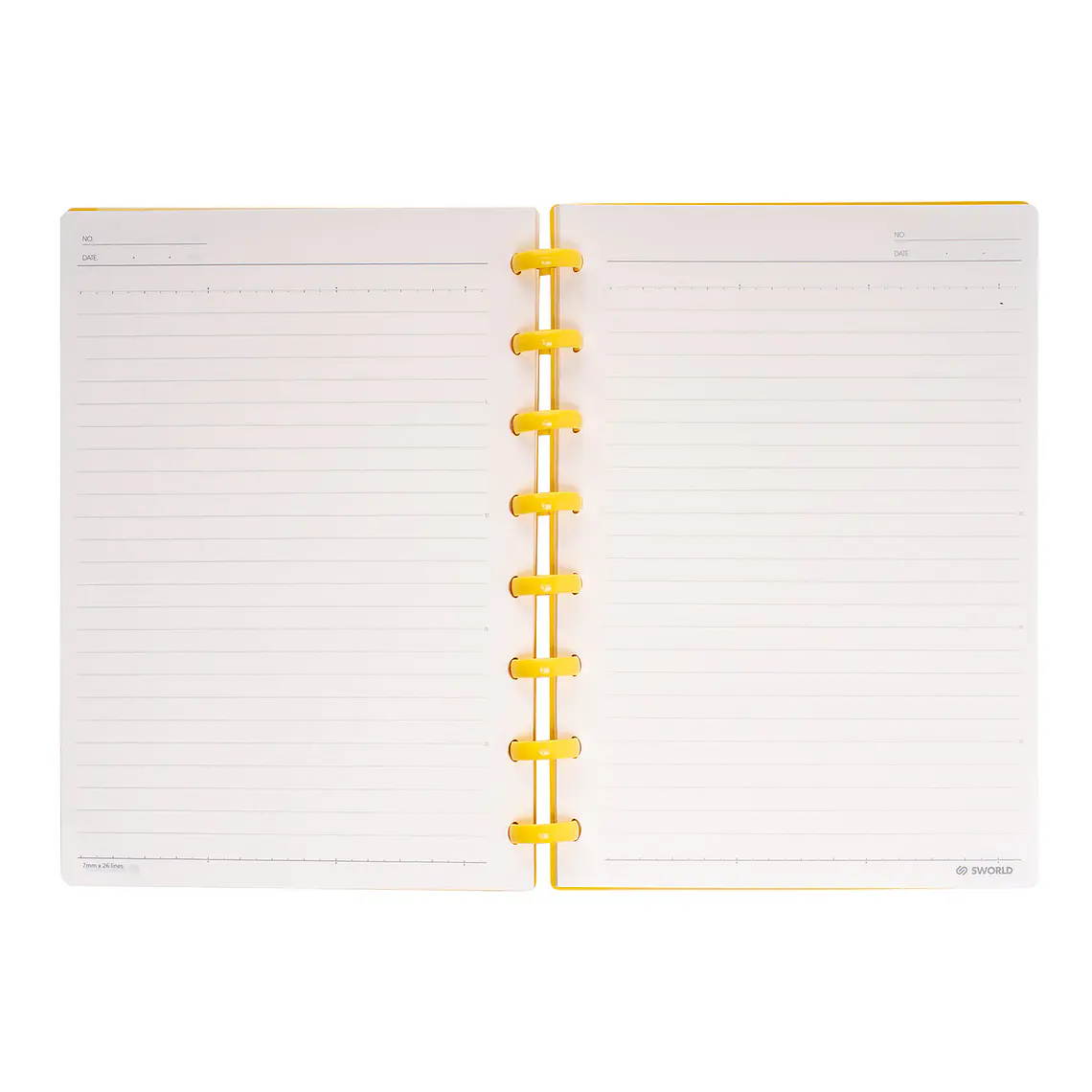 CUADERNO A5 CELESTE CON TEXTURA AMARILLO (20 x 26 x 2,2 cm) 3