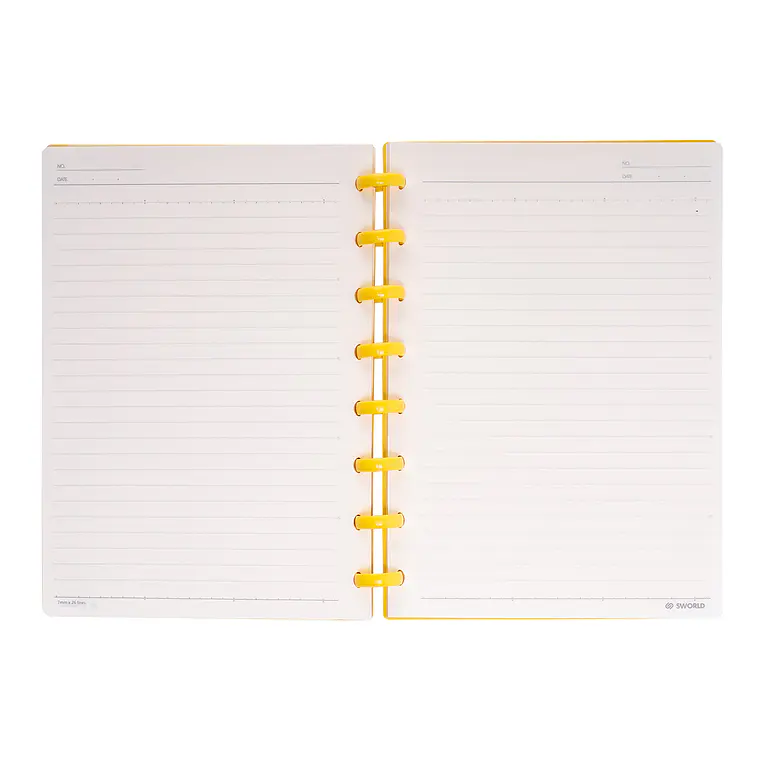 CUADERNO A5 CELESTE CON TEXTURA AMARILLO (20 x 26 x 2,2 cm) 3