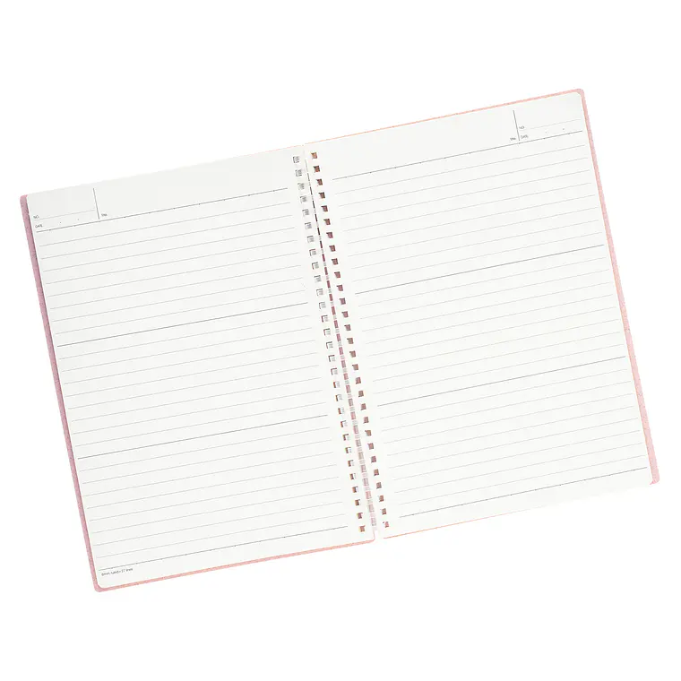 CUADERNO B5 ROSADO PASTEL ANILLADO (18,4 x 25,7 x 1,2 cm) 2