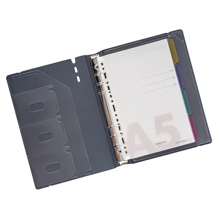 AGENDA A5 GRIS C/HOJA DE REPUESTO (18 x 23,5 x 2,9 cm) 4