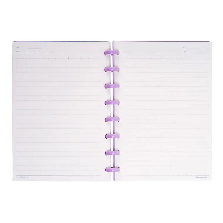 CUADERNO A5 CELESTE CON TEXTURA VIOLETA (20 x 26 x 2,2 cm) 3