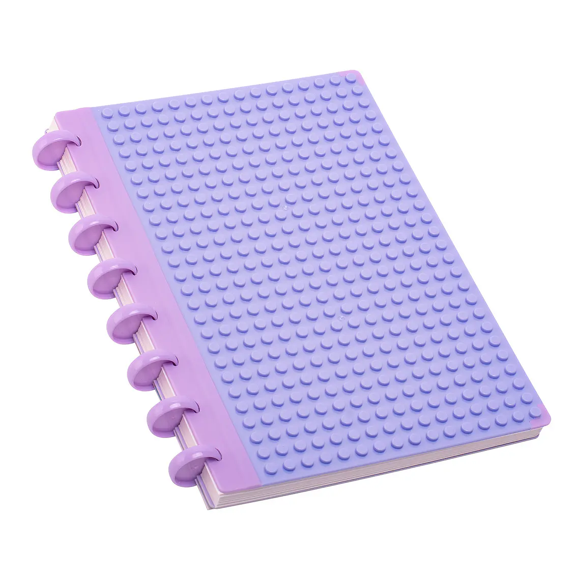 CUADERNO A5 CELESTE CON TEXTURA VIOLETA (20 x 26 x 2,2 cm) 5