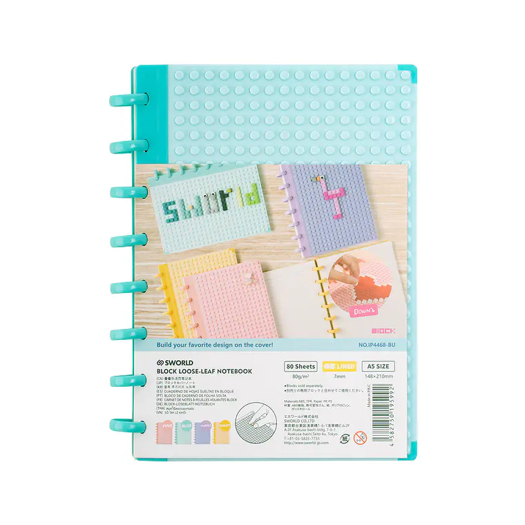CUADERNO A5 CELESTE CON TEXTURA CELESTE (20 x 26 x 2,2 cm) 1