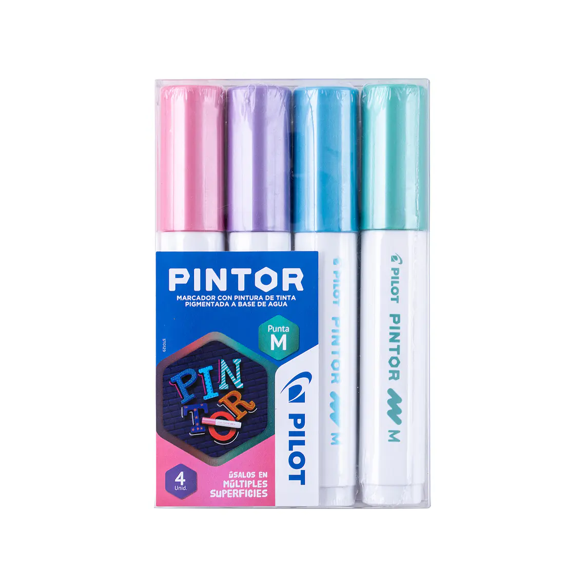 PINTOR SET METALIZADO PUNTA MEDIA (4 UNIDADES) 1