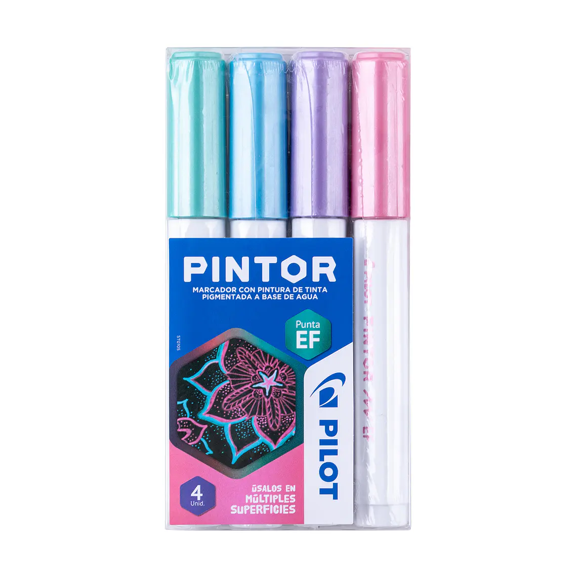 PINTOR SET METALIZADO PUNTA EXTRA FINA (4 UNIDADES) 1