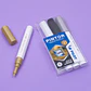 PINTOR SET BLANCO, NEGRO, DORADO, PLATEADO PUNTA FINA (4 UNIDADES) - Miniatura 5