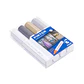 PINTOR SET BLANCO, NEGRO, DORADO, PLATEADO PUNTA MEDIA (4 UNIDADES) - Miniatura 2