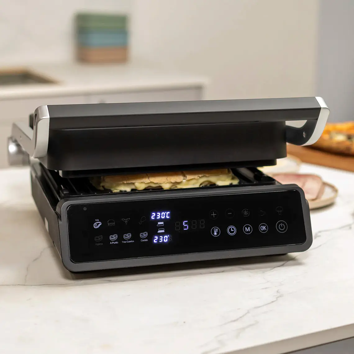 SANDWICHERA Y PARRILLA GRILL 2 EN 1 PETRA FDV (362 × 376 × 179 mm) 13