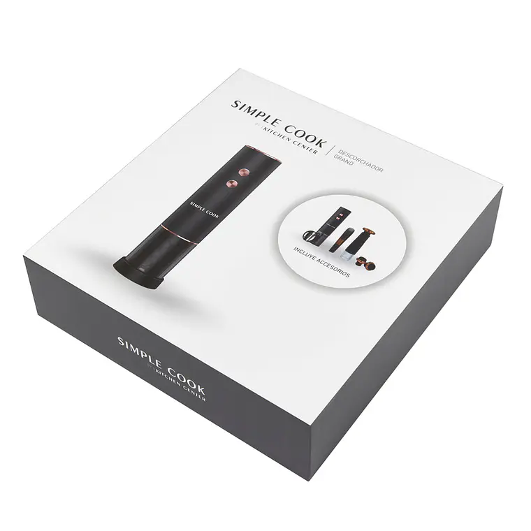 DESCORCHADOR DE VINOS RECARGABLE SIMPLE COOK GRAND FULL BLACK (175 X 49 mm) 16
