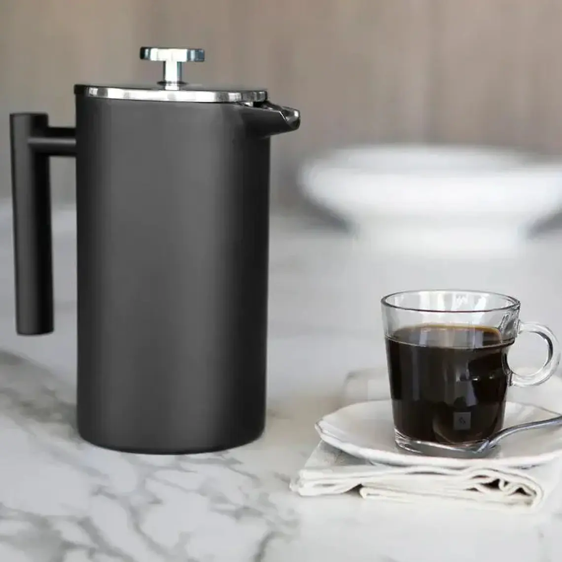 CAFETERA PRENSA FRANCESA SIMPLE COOK BOLONIA NEGRA (210 X 105 X 105 mm) 2