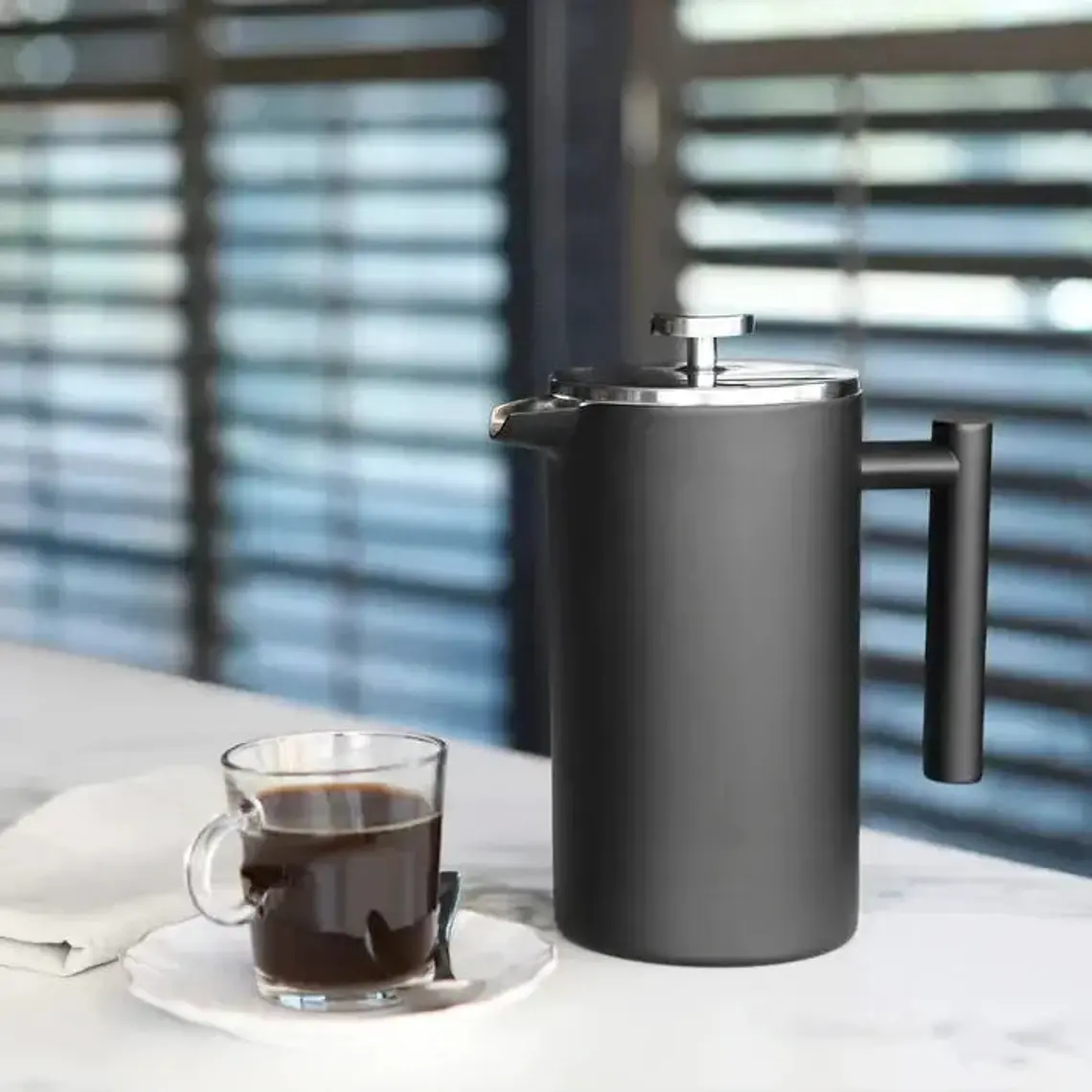 CAFETERA PRENSA FRANCESA SIMPLE COOK BOLONIA NEGRA (210 X 105 X 105 mm) 3