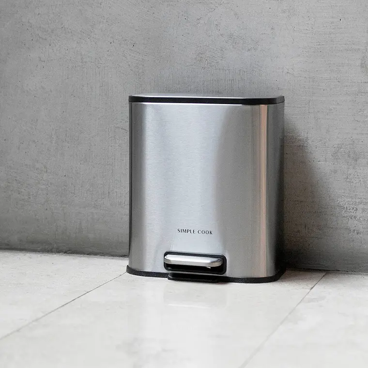 BASURERO 5L MATE CON PEDAL SIMPLE COOK (36,5 x 29,3 x 42,5 cm) 3