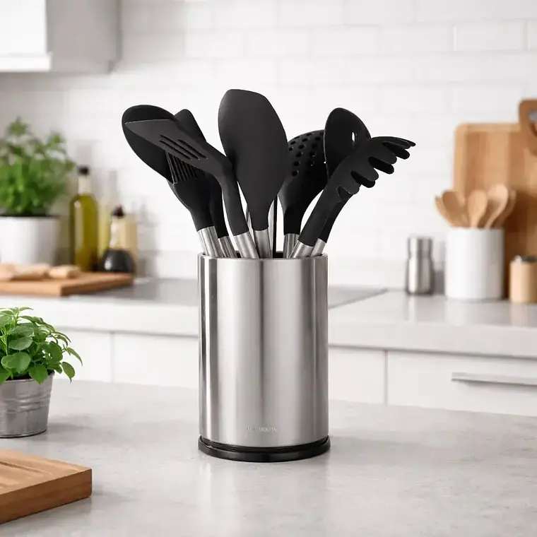 SET DE UTENSILIOS CUISINE NEGRO SIMPLE COOK ( 10 PIEZAS) 1