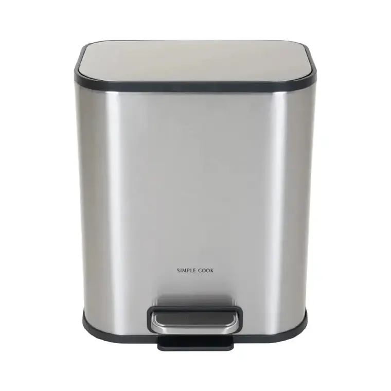 BASURERO 5L MATE CON PEDAL SIMPLE COOK (36,5 x 29,3 x 42,5 cm) 6