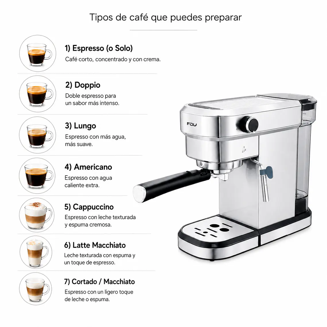 CAFETERA ESPRESSO DELICATO 1.1L FDV (300 x 135 x 335 mm) 3