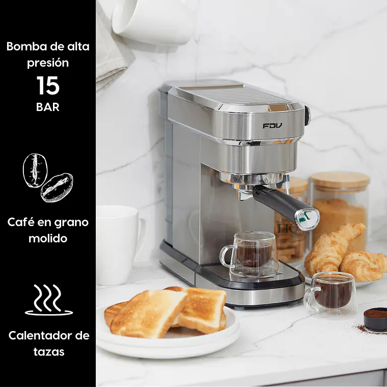 CAFETERA ESPRESSO DELICATO 1.1L FDV (300 x 135 x 335 mm) 5