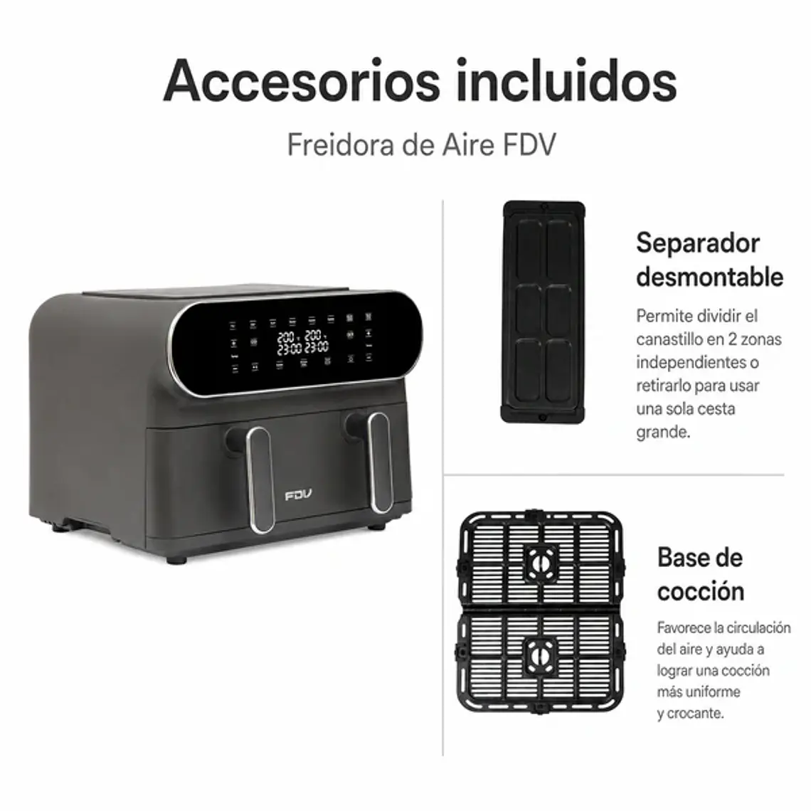 FREIDORA DE AIRE FDV AIR MAX DUO (11 LTS) 5