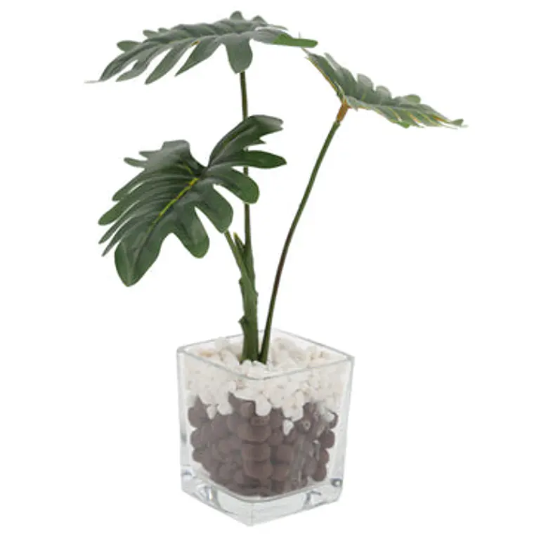 MINI FILODENDRO ARTIFICIAL  (24,5 CM EN MACETERO)  1