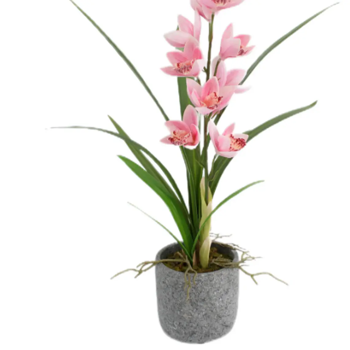 ORQUIDEA SILVESTRE ARTIFICIAL  ROSADO EN MACETERO (50 x 25 cm) 1