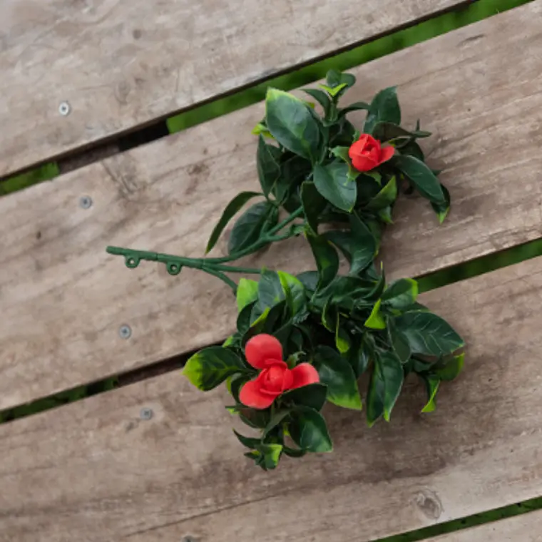 GARDENIA ROJA RAMA DECORATIVA (30 CM) CON PROTECCIÓN UV 2