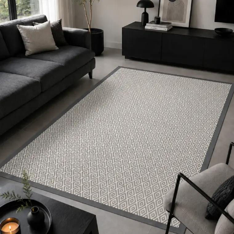 ALFOMBRA TRENTO BORDE GRIS (1,5 X 2,4 MTS) 2