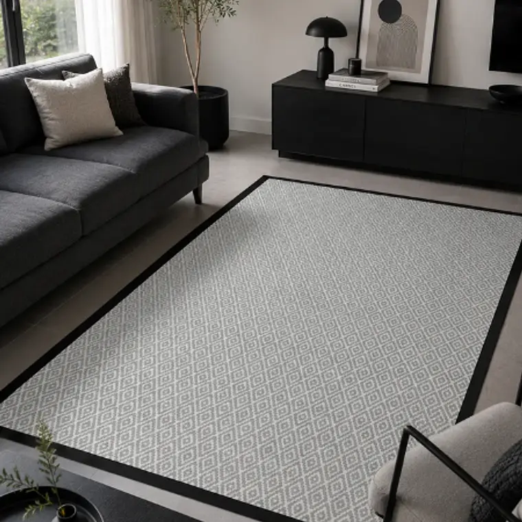 ALFOMBRA TRENTO BORDE NEGRO (1,5 X 2,4 MTS) 2