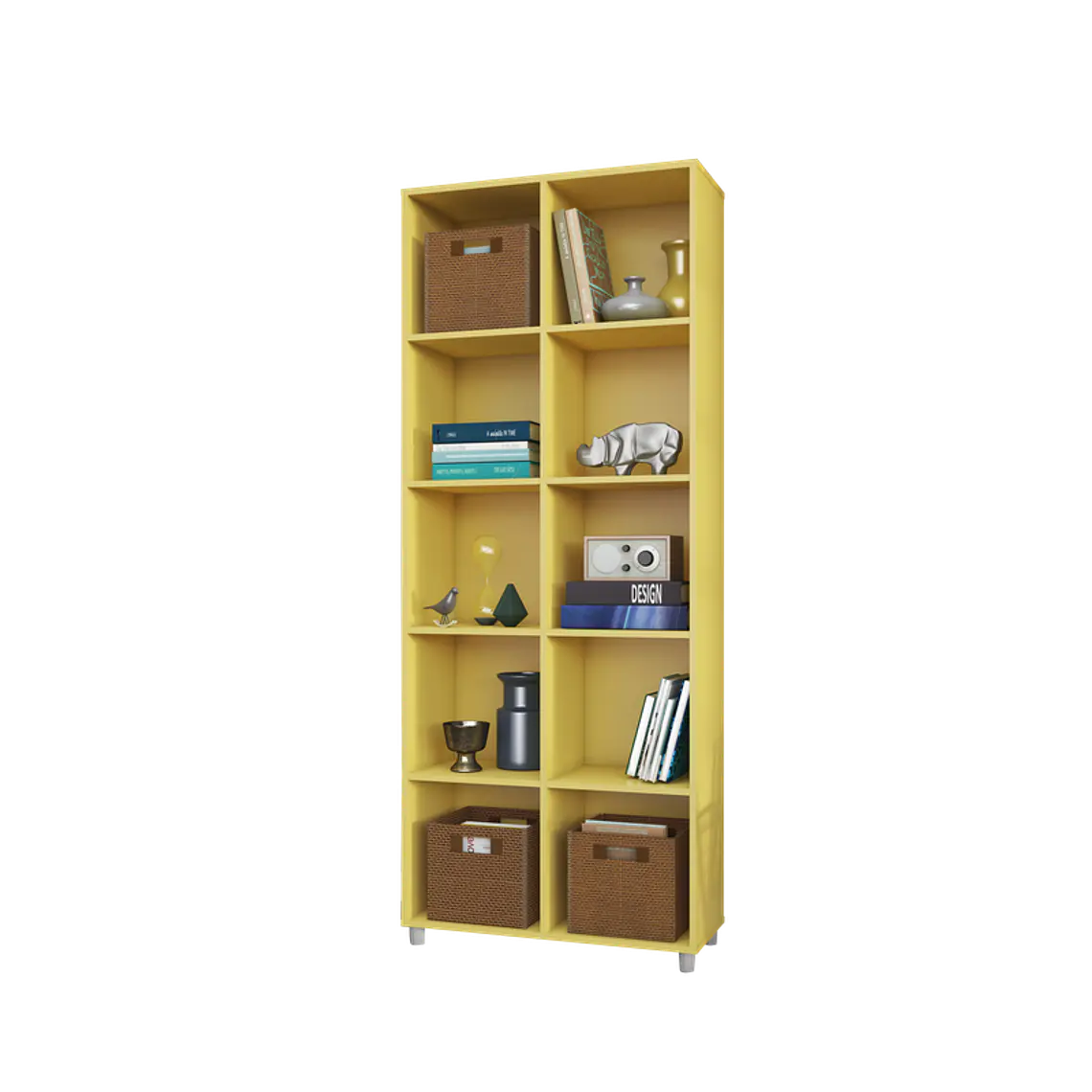ESTANTE YIMA 10 NICHOS AMARILLO (74 X 30 X 185 CM) 1