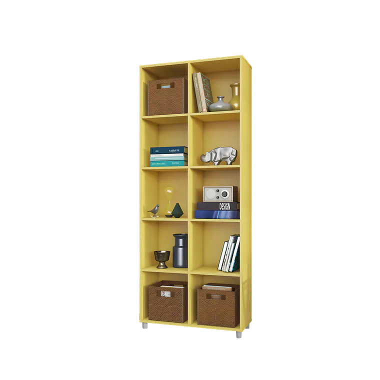 ESTANTE YIMA 10 NICHOS AMARILLO (74 X 30 X 185 CM) 1