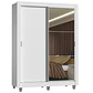 CLOSET DENVER BLANCO CON ESPEJO (117 X 46 X 215 CM) - Miniatura 1