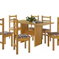 COMEDOR CAMPO 6 SILLAS MADERA MACIZA CANELA (140 X 75 X 98 CM) - Miniatura 1